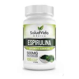 "Espirulina Orgánica en Cápsulas 500 mg" SaludVida